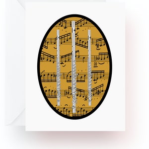 Flute Note Cards, Flute Gift, Stationery, Note Cards, Music Note Cards, Music Teacher Gift, Music