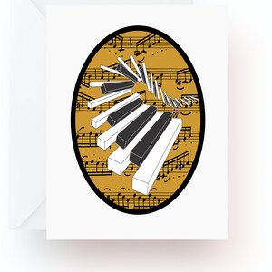 Piano Keys, Note Cards, Piano Player Gift, Stationery, Note Cards, Music Note Cards, Music Teacher Gift, Music