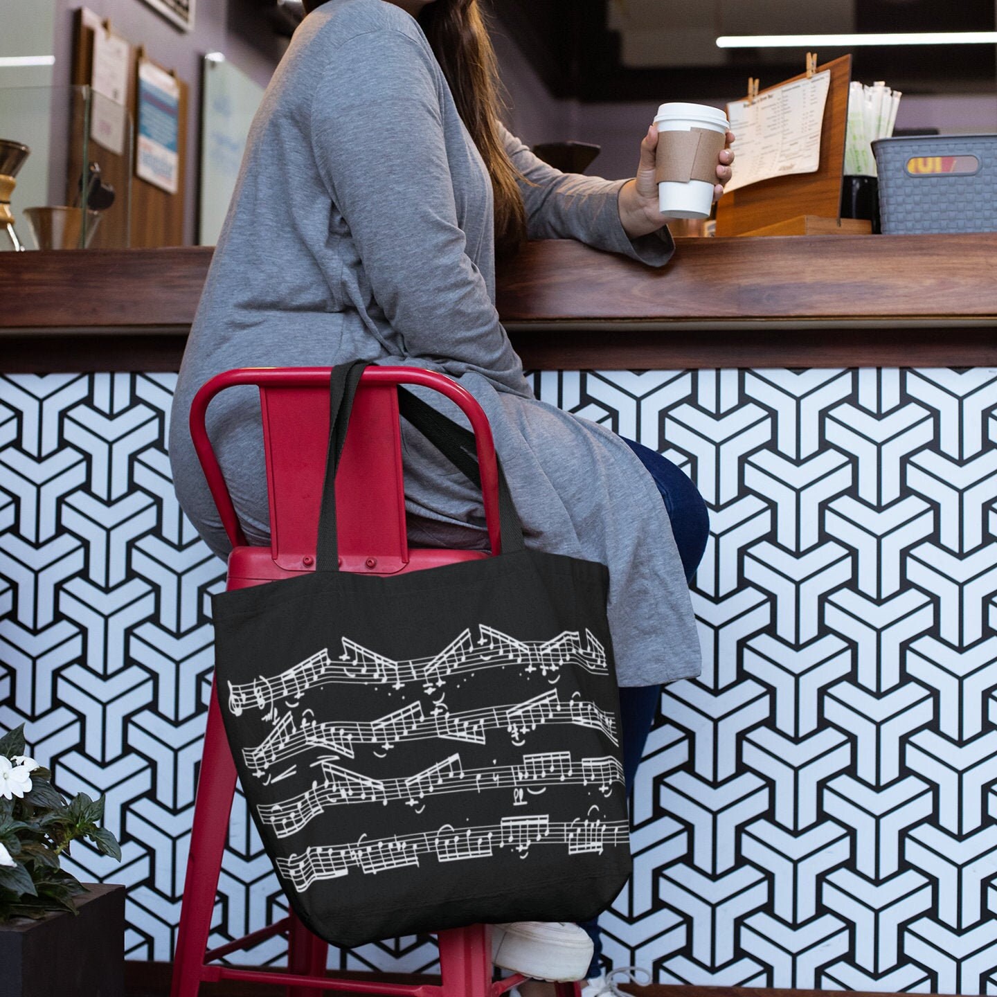 Muziek Tote Bag Canvas Tote Bag Music Gift Music Teacher Etsy