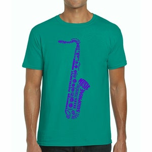 SALE! Saxophone T-shirt, Saxophone in Words, Music T-shirt, Saxophone, Music