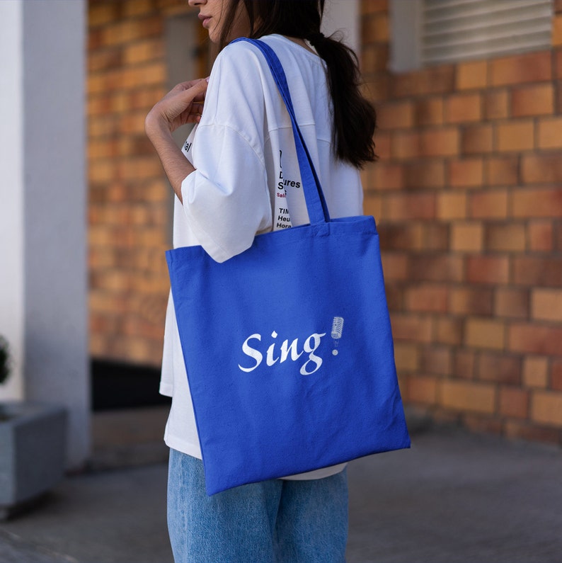 Sing Tote Bag, Singers Tote Bag, Singer, Music, Choir, Choir Tote Bag