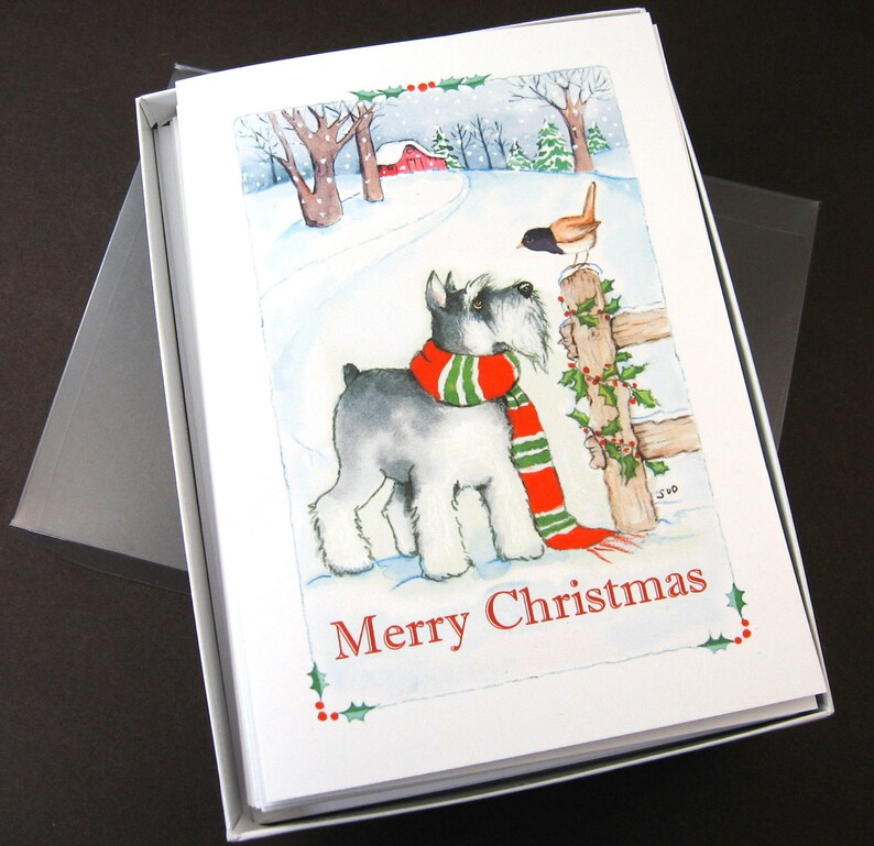 Schnauzer Christmas Cards Box of 16 image 1