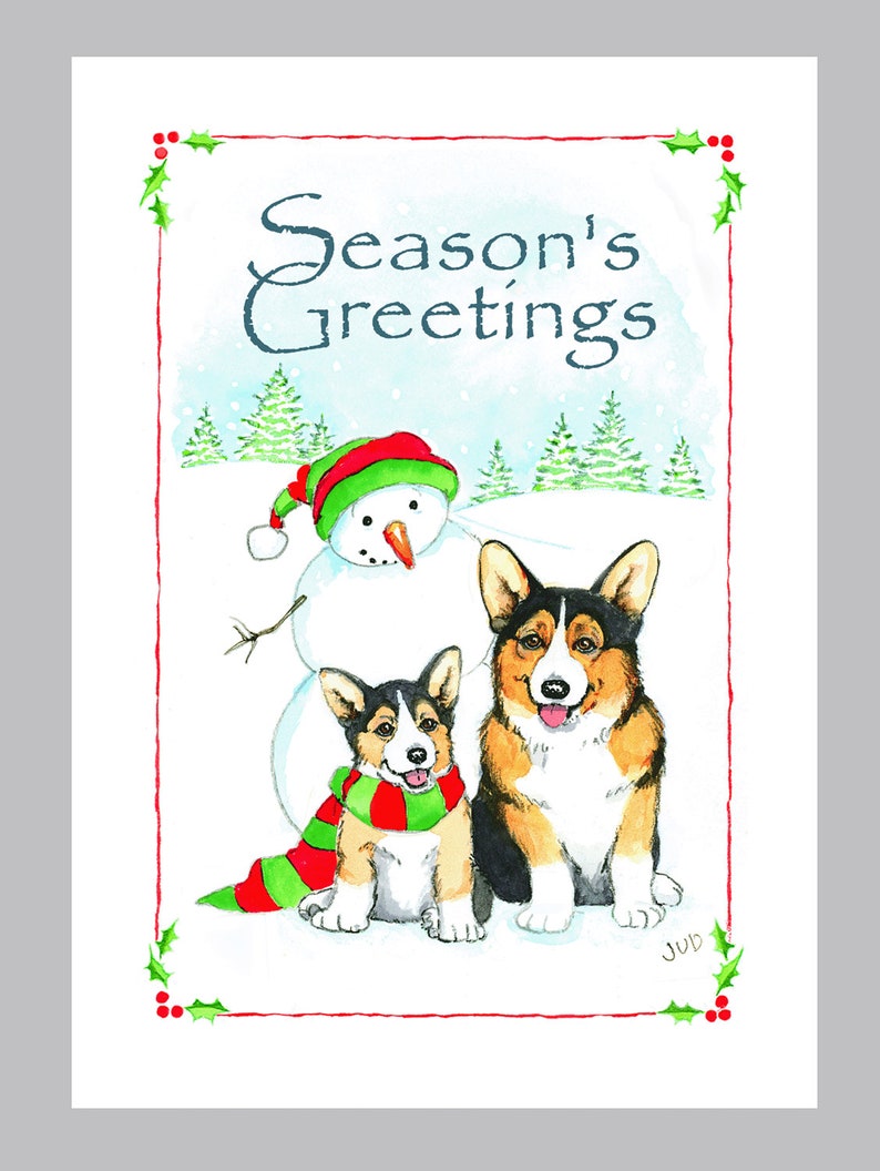 Pembroke Welsh Christmas Cards Box of 16 Cards and Etsy