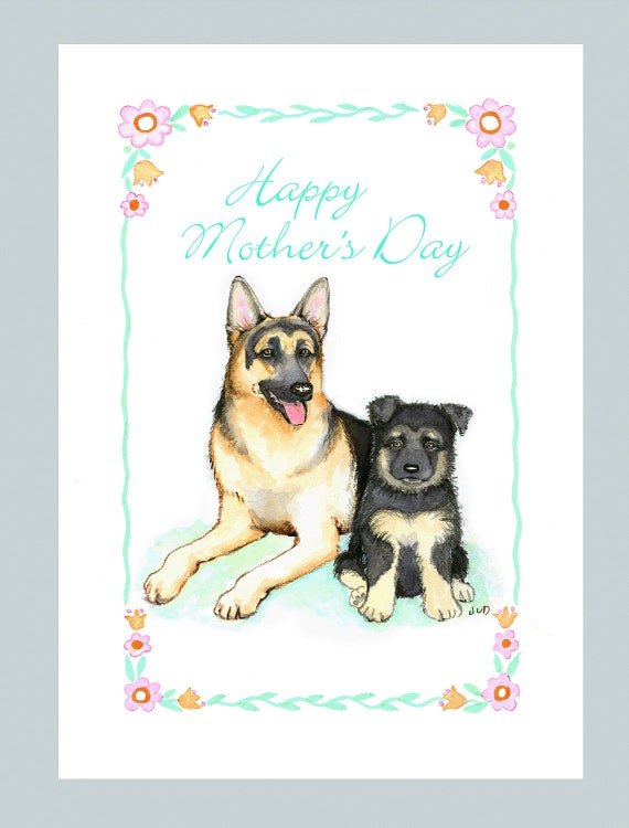 happy mothers day german shepherd