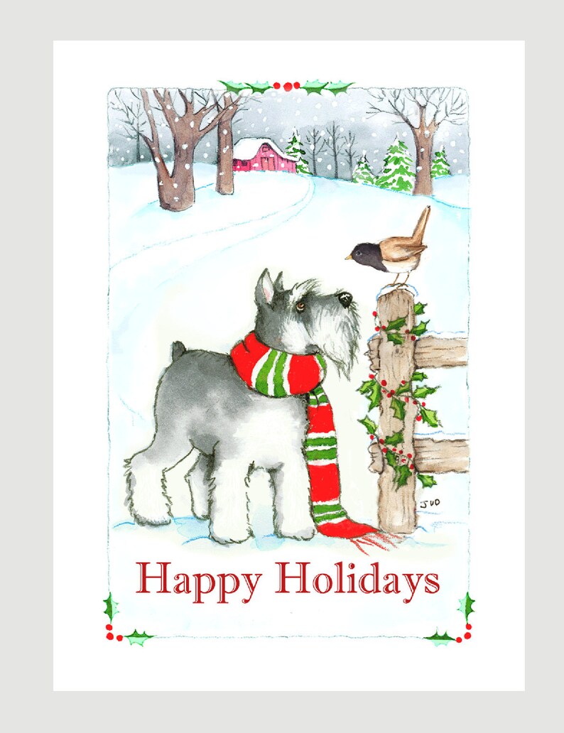 Schnauzer Christmas Cards Box of 16 image 0