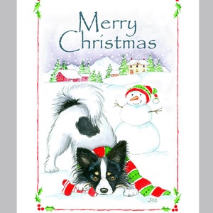 Papillon Christmas Card image 1