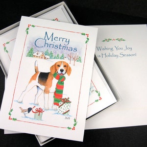 Beagle Christmas Cards Box of 16 Cards and Envelopes image 2