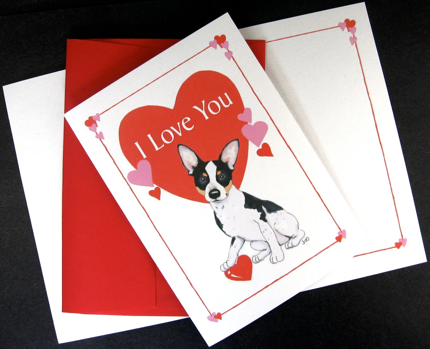 Rat Terrier Valentine Card - Etsy