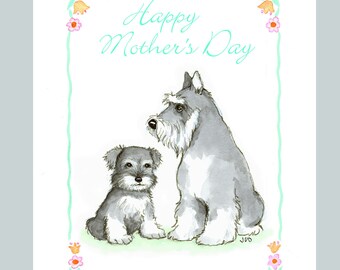 Schnauzer Mother's Day Card