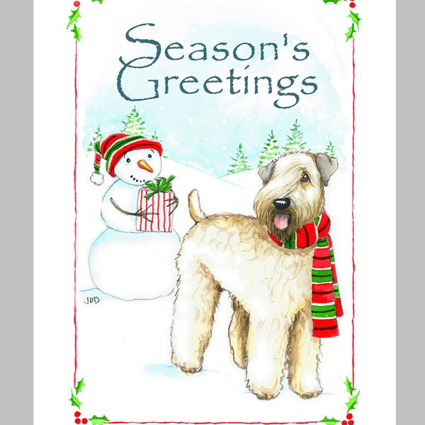 Soft Coated Wheaten Terrier Christmas Cards