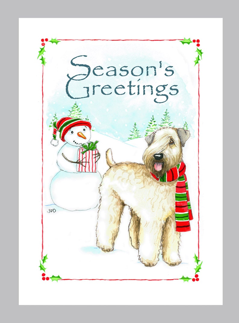Soft Coated Wheaten Terrier Christmas Cards image 1