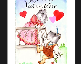 Schnauzers Romeo & Juliet Valentine Card
