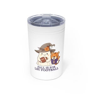 LSU-voetbalbeker, herfst is voor LSU-voetbal, geïsoleerde drinkgerei, cadeau voor sportfans, universiteitsbeker, gamedagmok