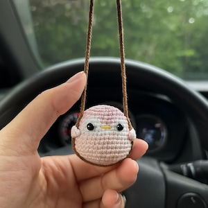 Crochet Cute Animal, Crochet Animal Hanging, Bee Rabbit Penguin Chicken Car hanging, New Car Gift,Mirror Accessories Decoration