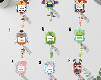 Lab Week Lab Story 2026 Badge Reel, Lab Team & Assistant Med Lab Tech MLT Phlebotomist ID Holder JDJ306