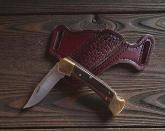 Funda de cuero para navaja plegable Buck 110