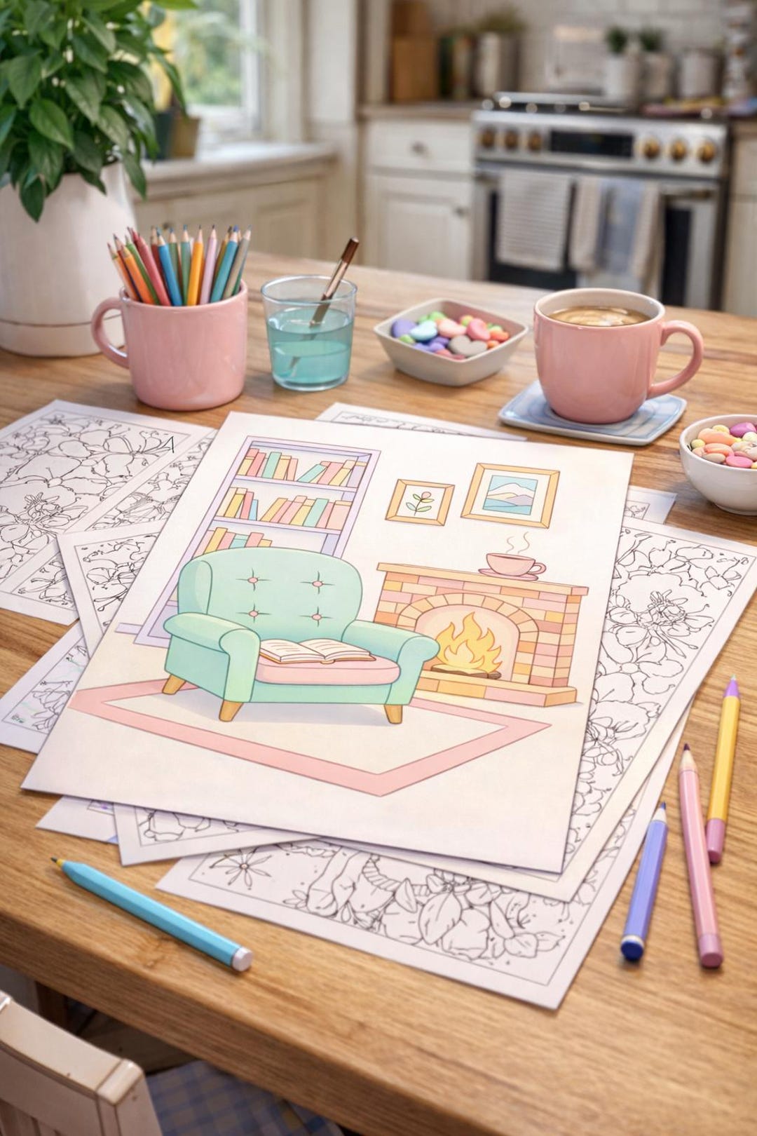 Coloring Page for Readers Adult Instant Download for Teens Who Color in ...