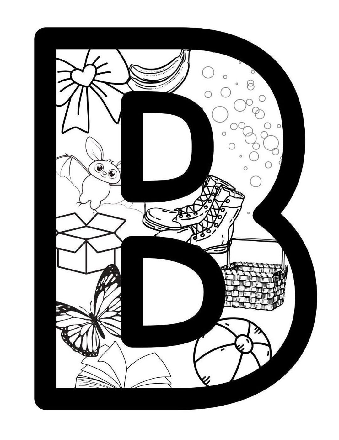 ABC Coloring Page for English Learner Instant Download - Etsy