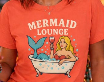 Camiseta de sirena / Camiseta para vacaciones en la playa / Camiseta divertida con estampado veraniego / Top para viajes de chicas a la costa / Idea de regalo para fiestas en la piscina