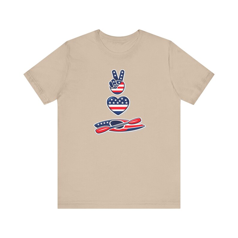 Camiseta de kayak con la bandera estadounidense / Camiseta para flotar en arroyos / Camiseta para la vida en el lago / Conjunto para flotar en el río / Camiseta patriótica de verano / Regalo de kayak para hombres y mujeres imagen 8