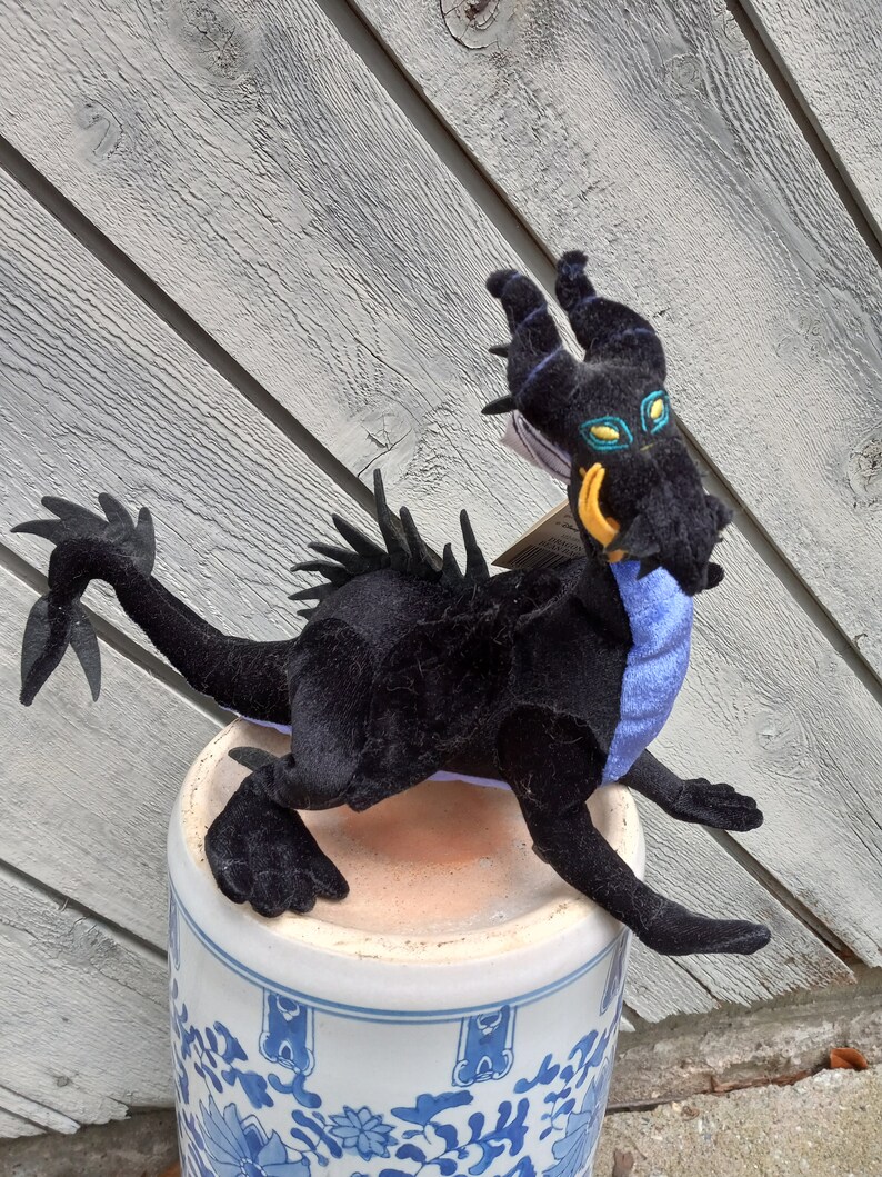 Disney Sleeping Beauty Maleficent Dragon Bean Bag Plush Etsy