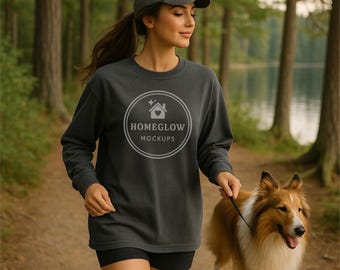 Pepper Comfort Colors 6014 Long Sleeve Shirt Fitness Mockup JPEG