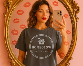 Pepper Comfort Colors 1717 T-shirt Valentine Mockup JPEG