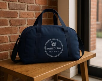 Navy Access Dome Duffel Bag Mockup JPEG