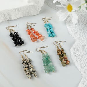 Handmade Crystal Earrings, Elegant Dangle Earrings, Natural Crystal Earrings, Healing Crystal, Boho Chic Earrings, Perfect Gift for Her