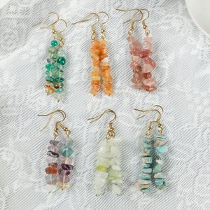 Handmade Crystal Earrings, Elegant Dangle Earrings, Natural Crystal Earrings, Healing Crystal, Boho Chic Earrings, Perfect Gift for Her
