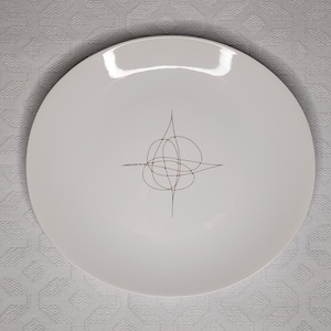 Midcentury Modern MCM vintage Hallcraft Eva Zeisel Atomic Fantasy pattern Dinner Plate
