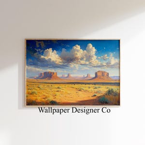 Monument Valley Ölgemälde: Rustikale Wüstenlandschaft im Südwesten (Digitaler Download