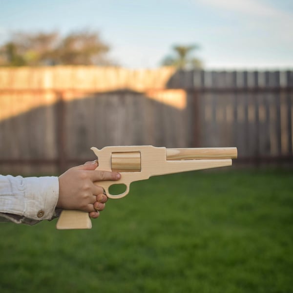 Kids Gun Handmade Wooden Toy Gun Heirloom Toy Kids Cowboy Gun