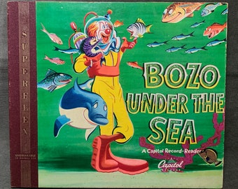 1948: BOZO UNDER the SEA - Double Vinyl Record Set & Illustrated Story Book