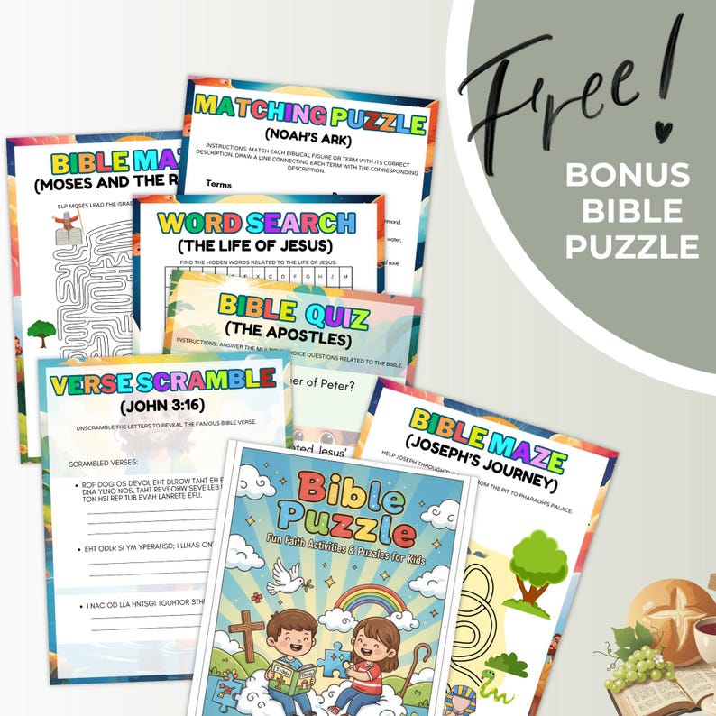 Christian Easter Activity Pack for Kids Printable PDF 20 Holy Week ...