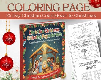Christmas coloring book for kids,christmas christian pages,bible verse,religious coloring sheet,Nativity Printable,Faith Family Activity