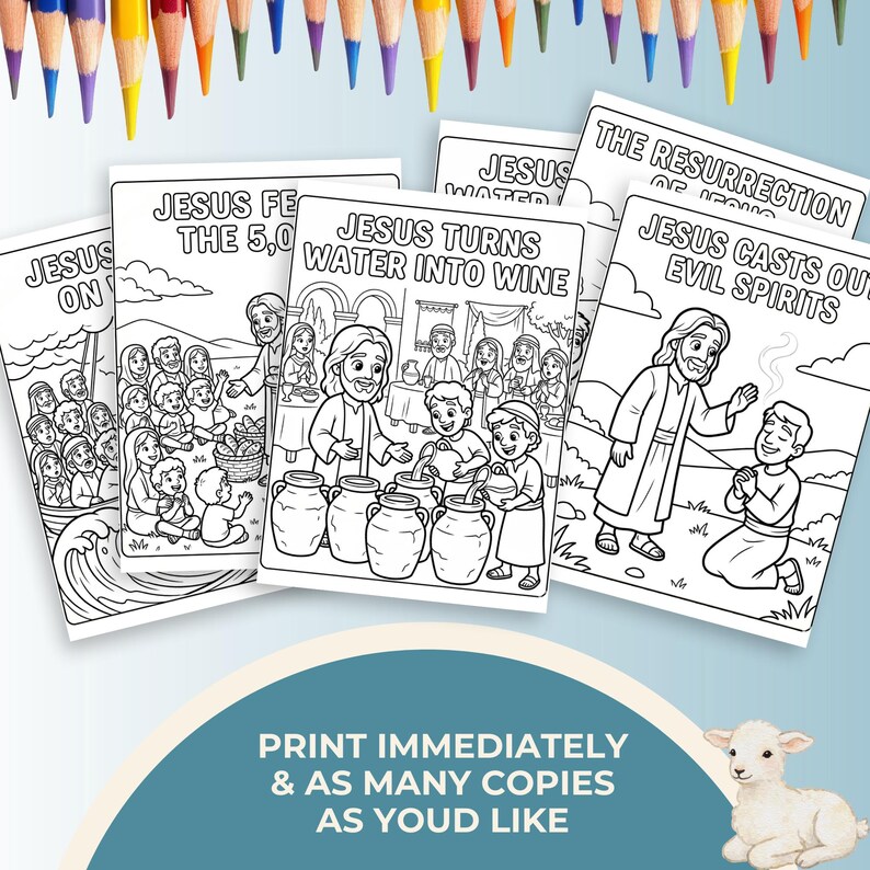 20 Miracles of Jesus Coloring Pages for Kids – Christian Printable ...