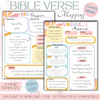 Printable Bible Verse Map: Scripture Study Tool (PDF Download - Etsy Canada