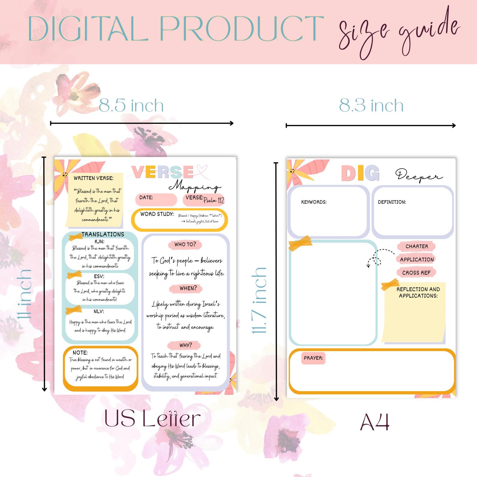 Printable Bible Verse Mapping Template Canva Editable, Bible Verse ...