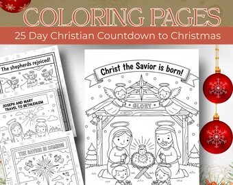Bible Advent Coloring Pages for Kids | Christmas Coloring Book | Bible Activities for Children | Nativity Story Printable,BIBLE STORIES