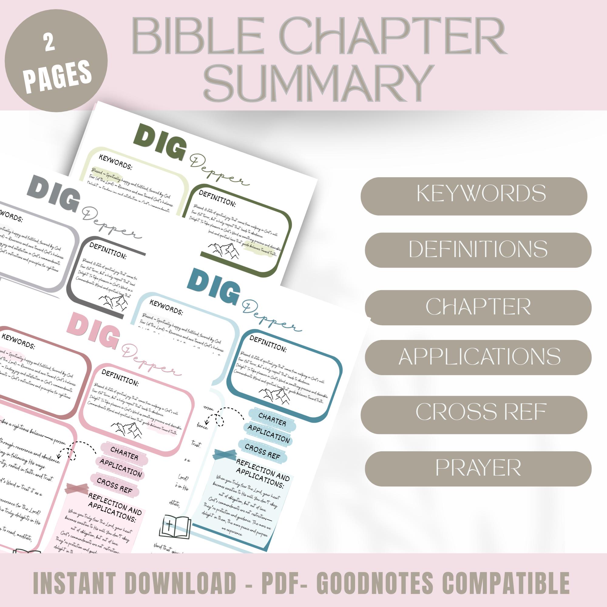 Scripture Study Plan Mockups VERSE MAPPING Bible Study Template Editable in Canva, 4 Color Options ...