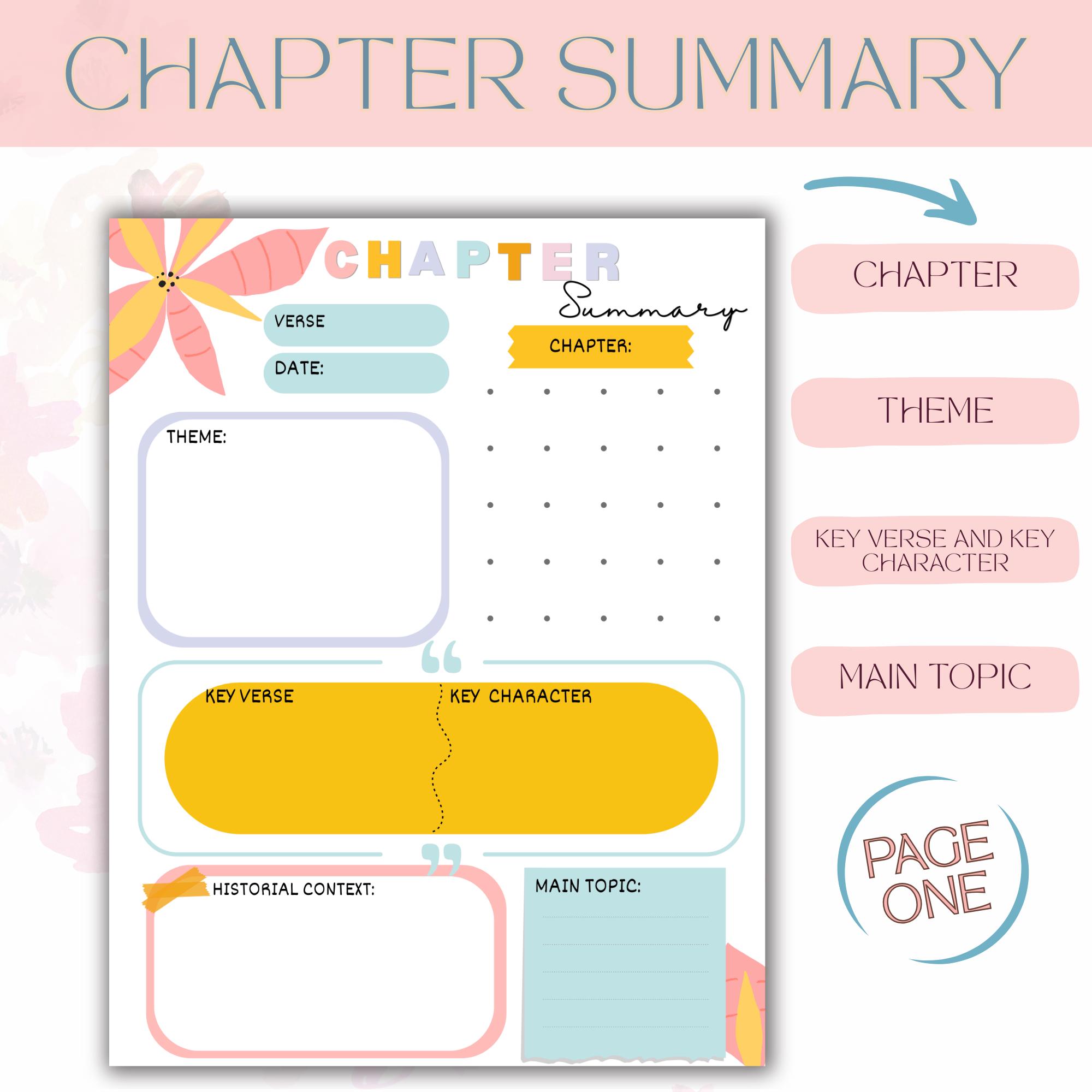 Printable Bible Chapter Study Template: Guided Scripture Journal (PDF ...