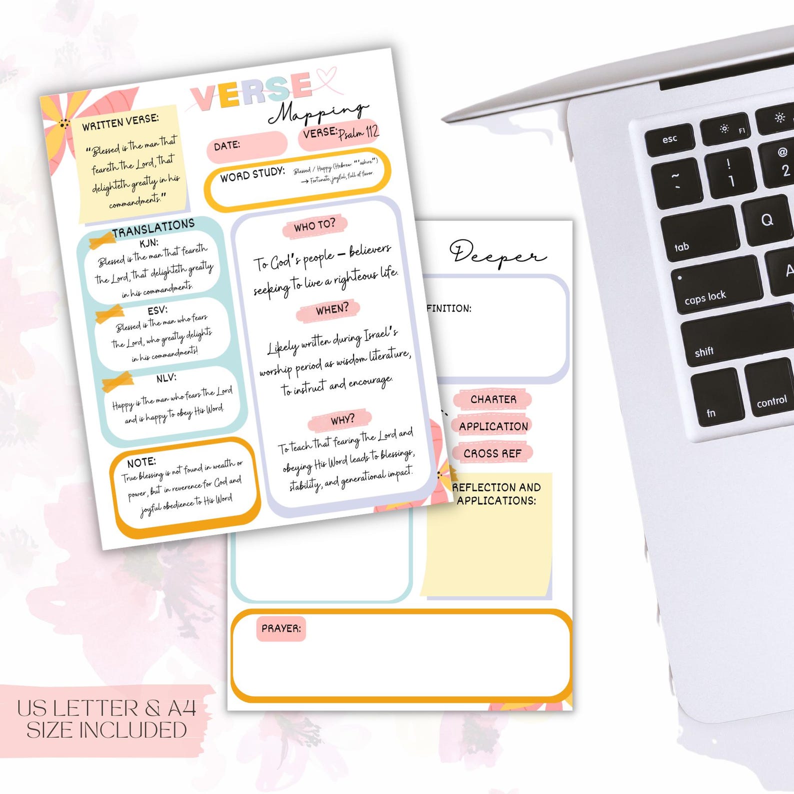 Printable Bible Verse Mapping Template Canva Editable, Bible Verse ...
