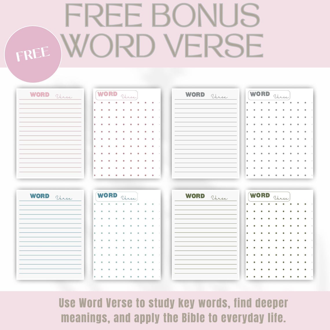 Printable Sermon Notes Template – Bible Study Note-taking Worksheet for ...