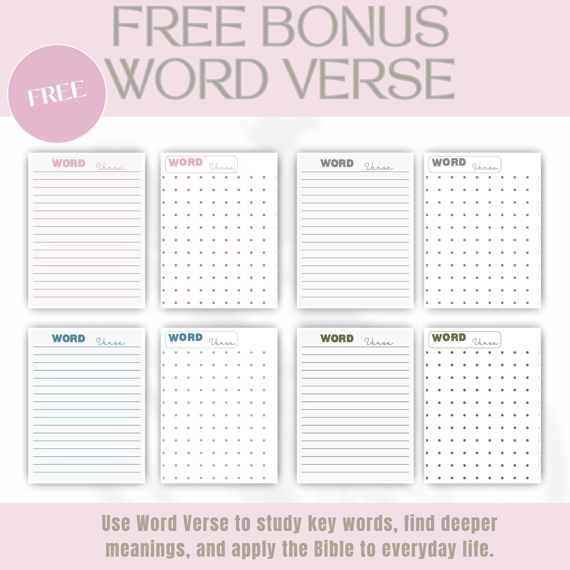 Printable Sermon Notes Template – Bible Study Note-taking Worksheet for ...