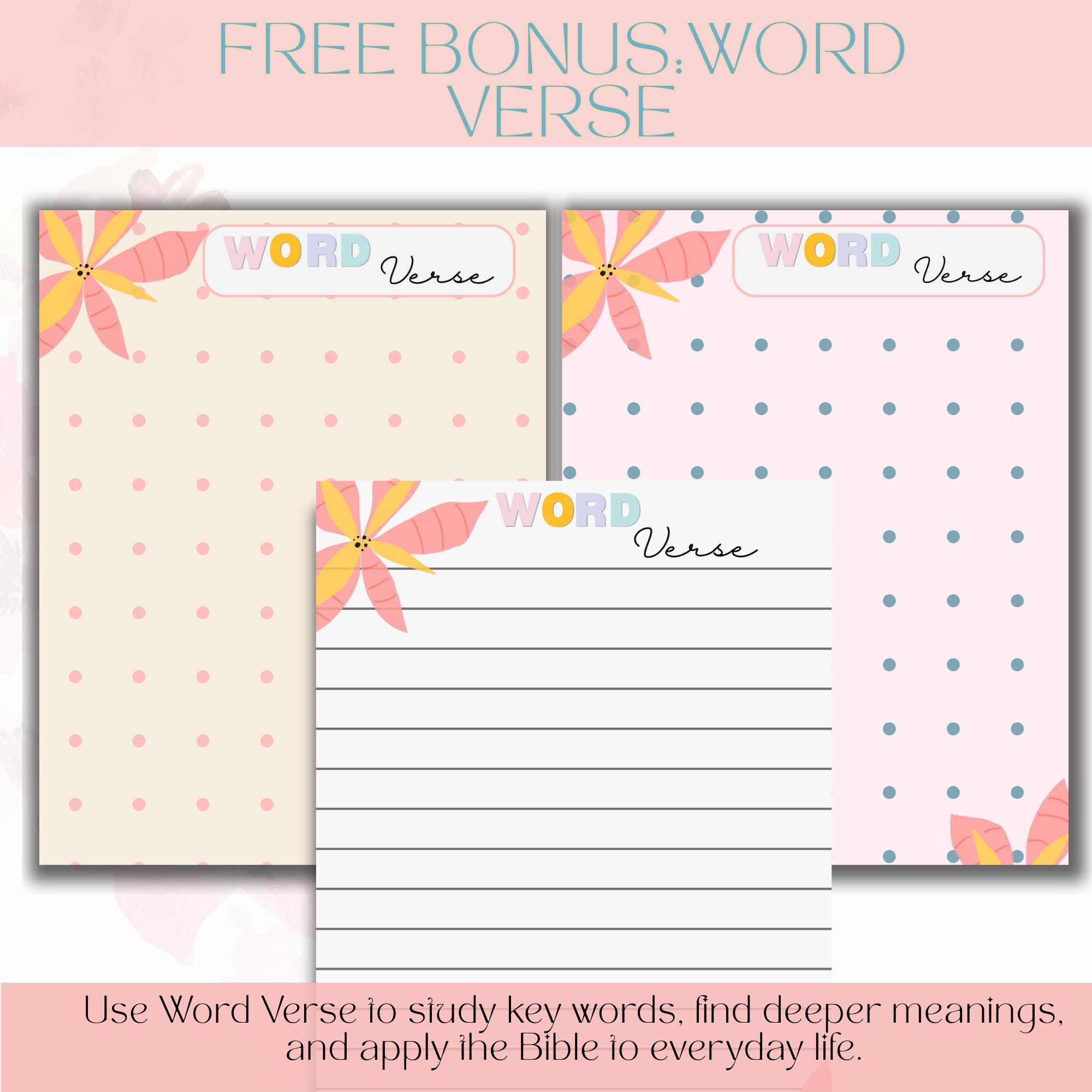 Printable Sermon Notes Template, Christian Bible Study (canva Editable ...