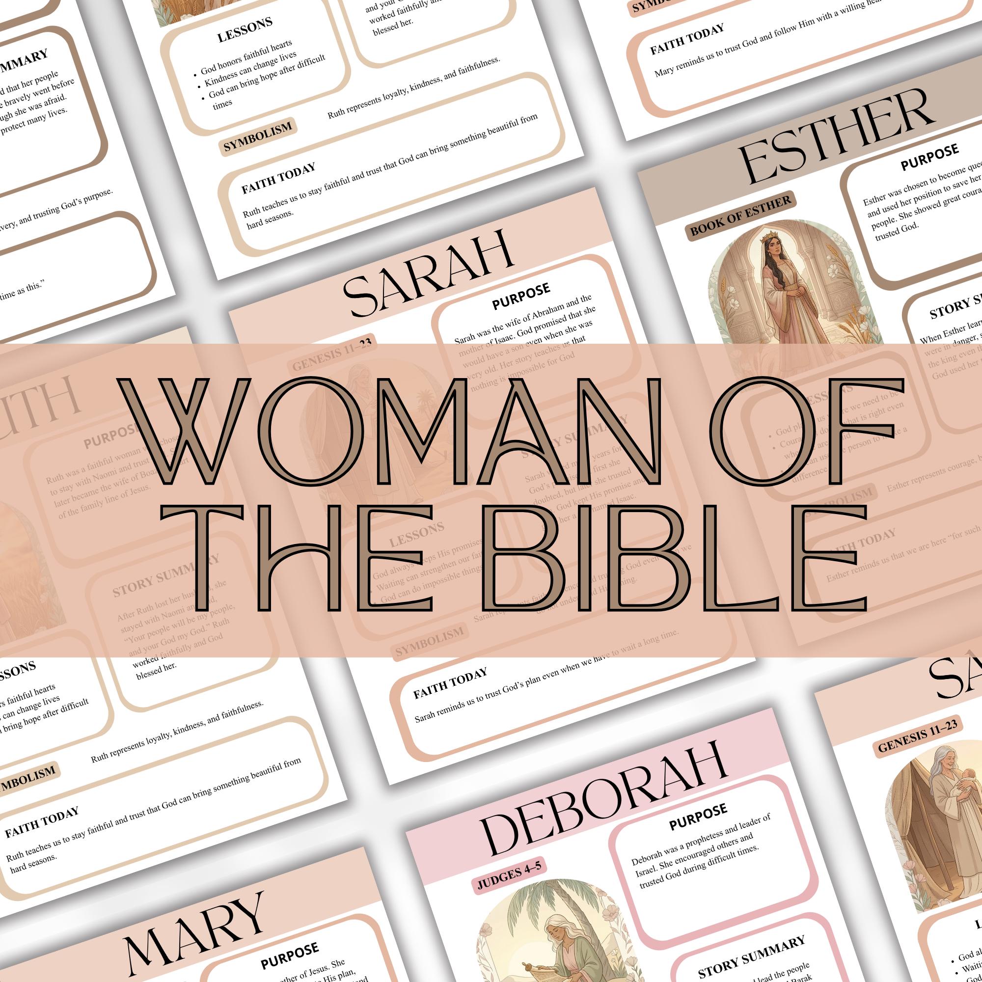 Women of the Bible Study Canva Editable | Bible Women Study Guide ...