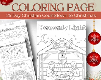 Christmas coloring book for kids,christmas christian pages,bible verse,religious coloring sheet,Nativity Printable,Faith Family Activity