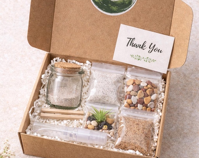 Terrarium Kit DIY Gift Make Your Own Mini Garden at Home
