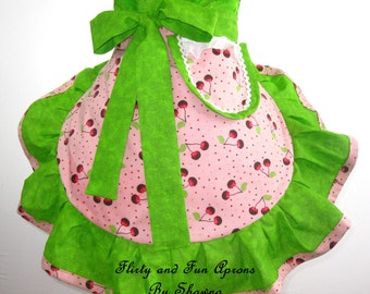 Farmers Market Cherry Half Apron